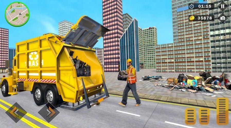 城市垃圾收集车模拟驾驶游戏中文手机版图片1