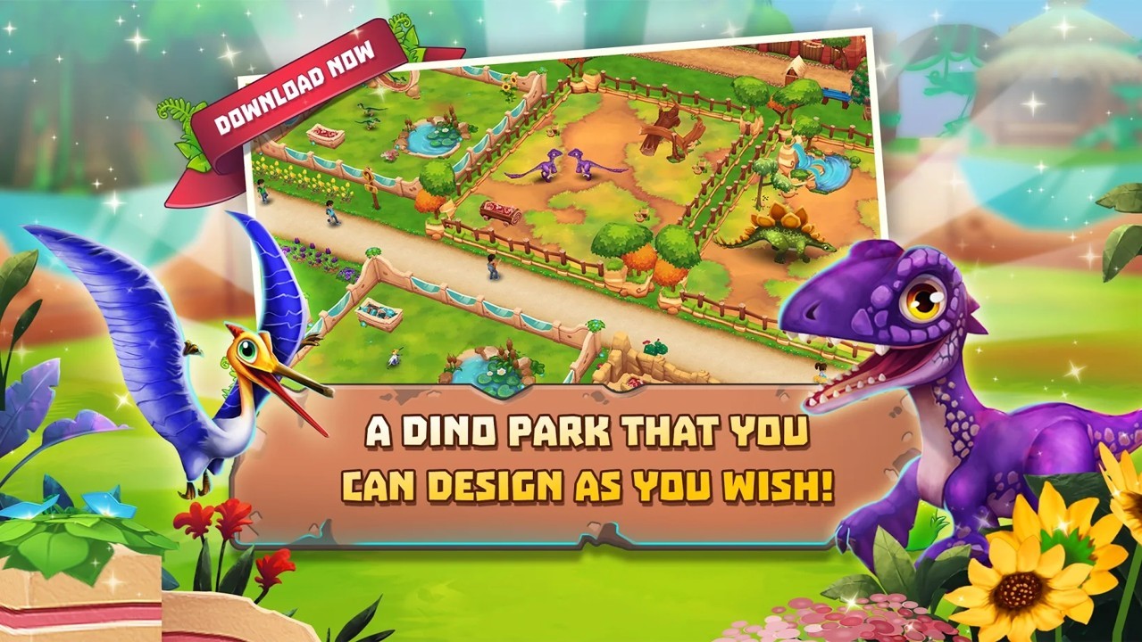 恐龙公园原始动物园安卓版游戏下载-恐龙公园原始动物园趣味模拟养成手游下载v1.0.1