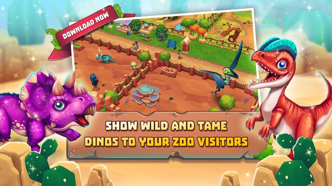 恐龙公园原始动物园安卓版游戏下载-恐龙公园原始动物园趣味模拟养成手游下载v1.0.1